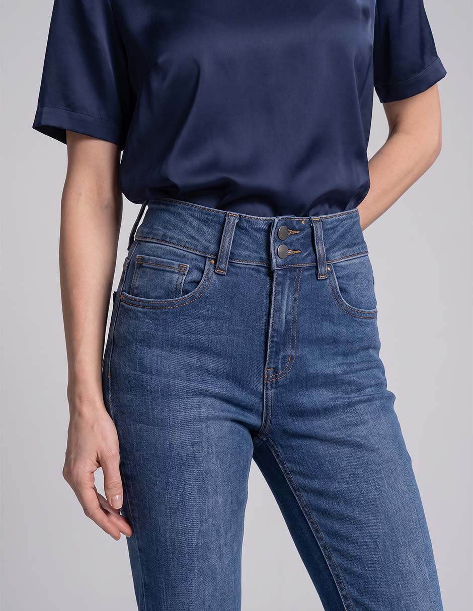 Jeans Flare a La cintura para mujer 3