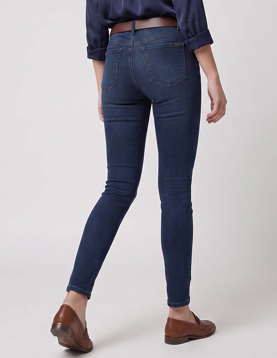Jeans skinny corte cintura para mujer 3