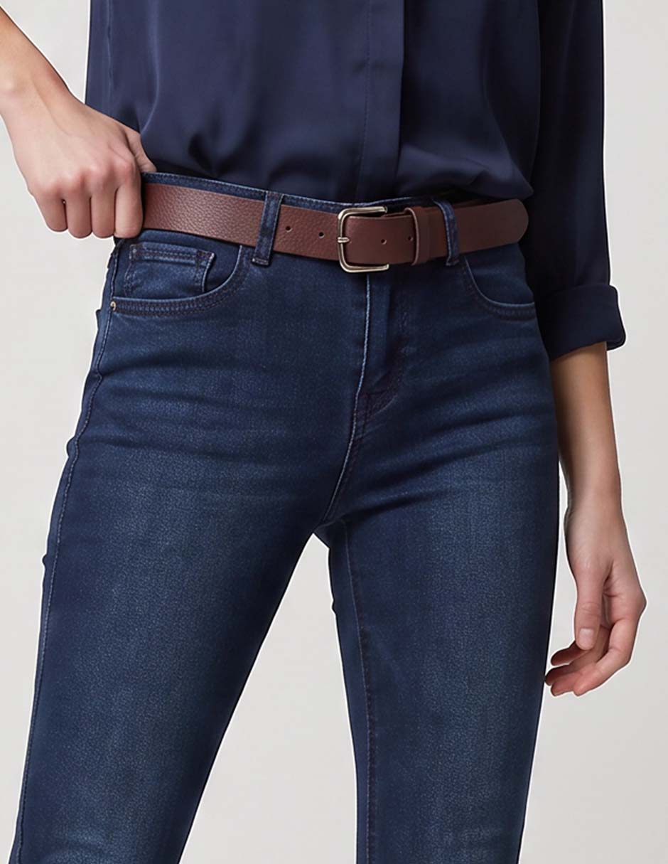 Jeans skinny corte cintura para mujer 2