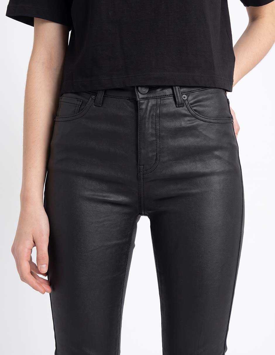 Jeans skinny corte a la cintura para mujer 4