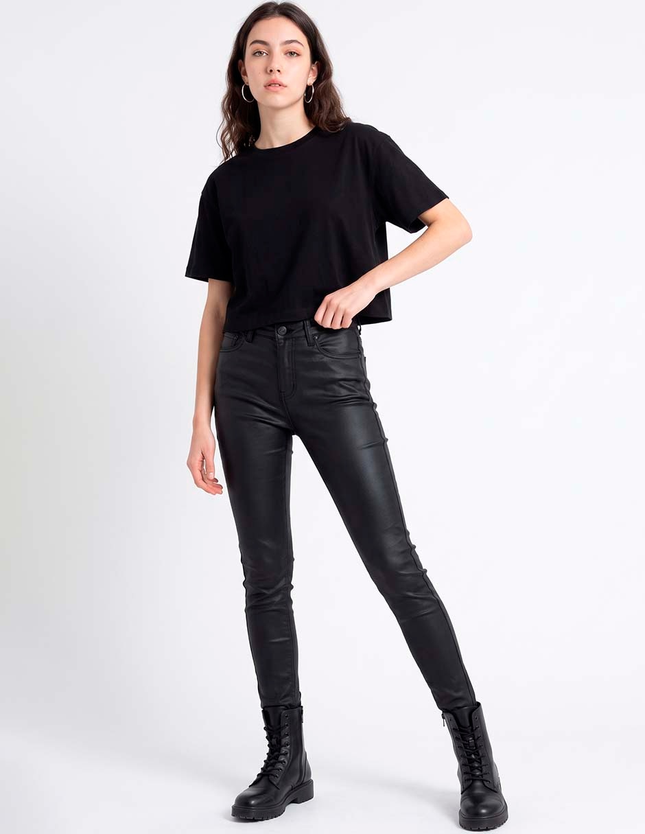 Jeans skinny corte a la cintura para mujer Jeans skinny corte a la cintura para mujer