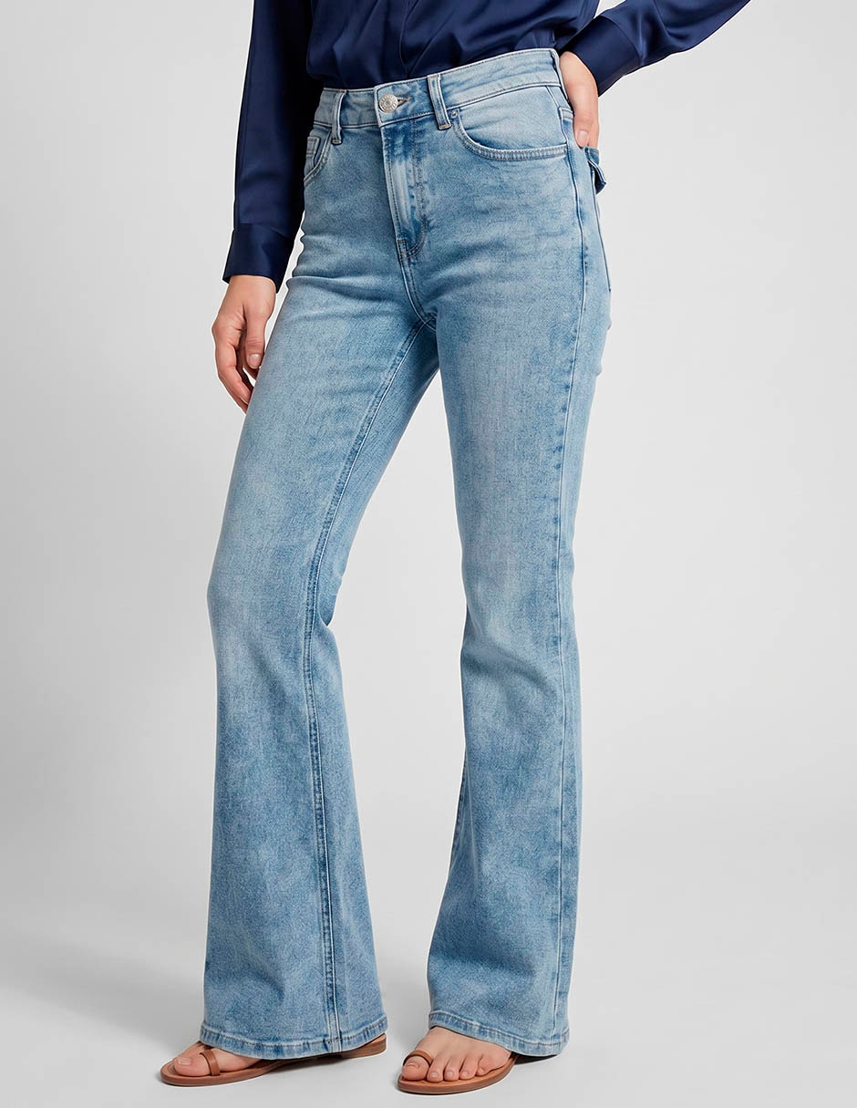 Jeans boot cintura alta para mujer