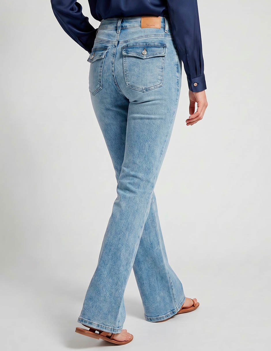 Jeans boot cintura alta para mujer 2