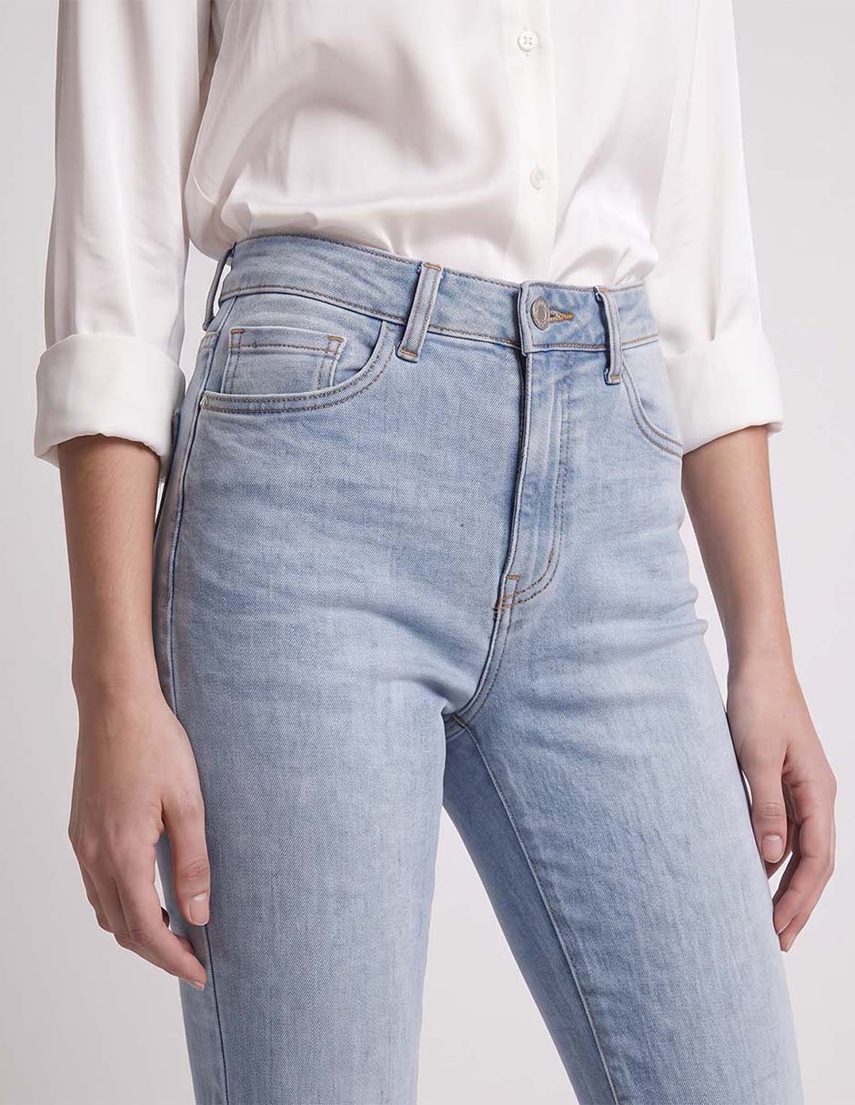Jeans skinny a la cintura para mujer 4