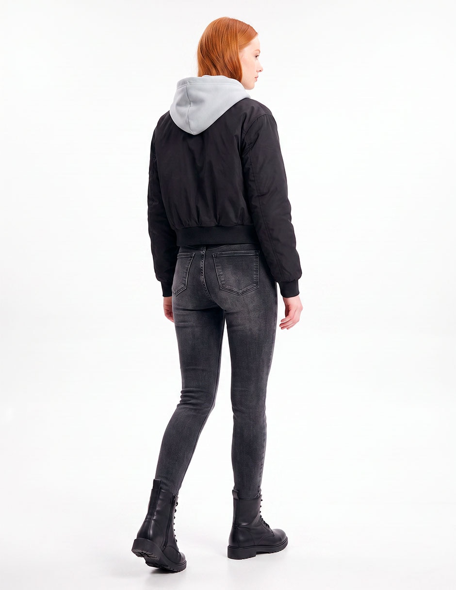 Jeans skinny a la cintura para mujer 4