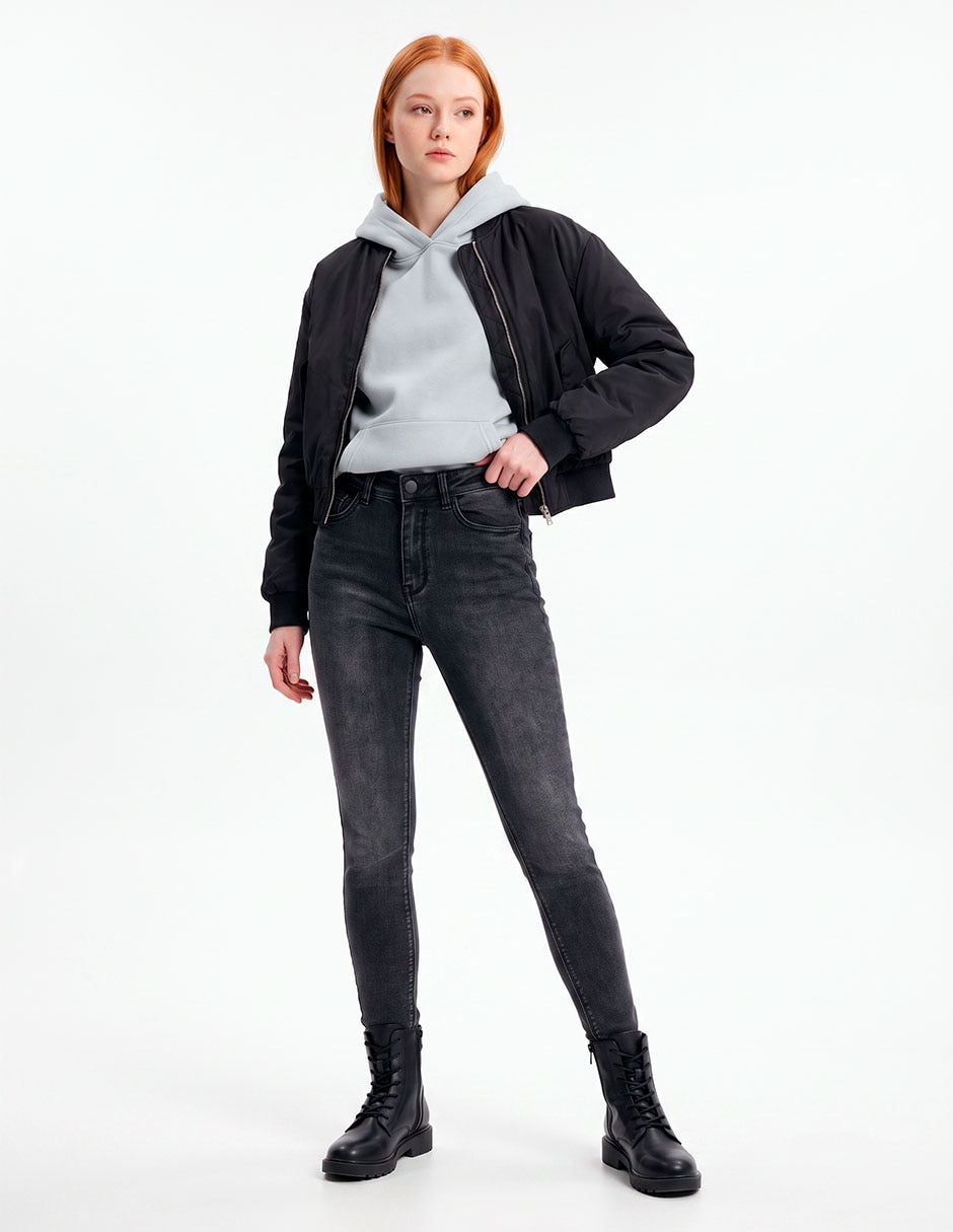 Jeans skinny a la cintura para mujer 3