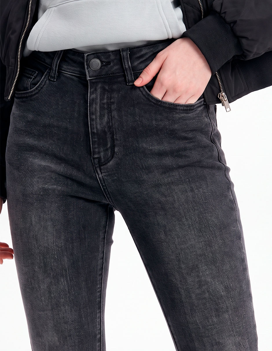 Jeans skinny a la cintura para mujer 2