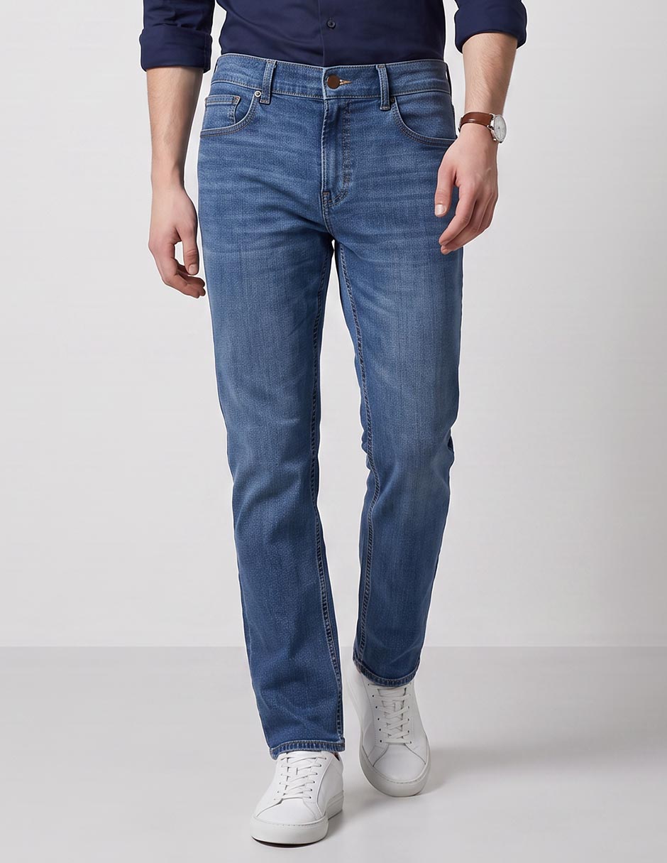 Jeans straight lavado stone wash para hombre Jeans straight lavado stone wash para hombre