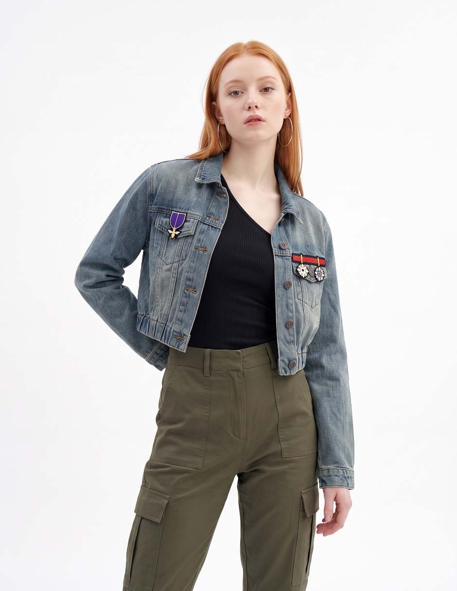 Chamarra casual impermeable para mujer