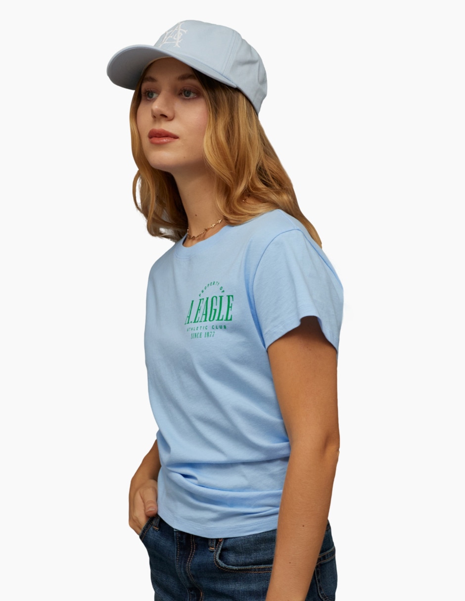 Playera manga corta tees cuello redondo para mujer