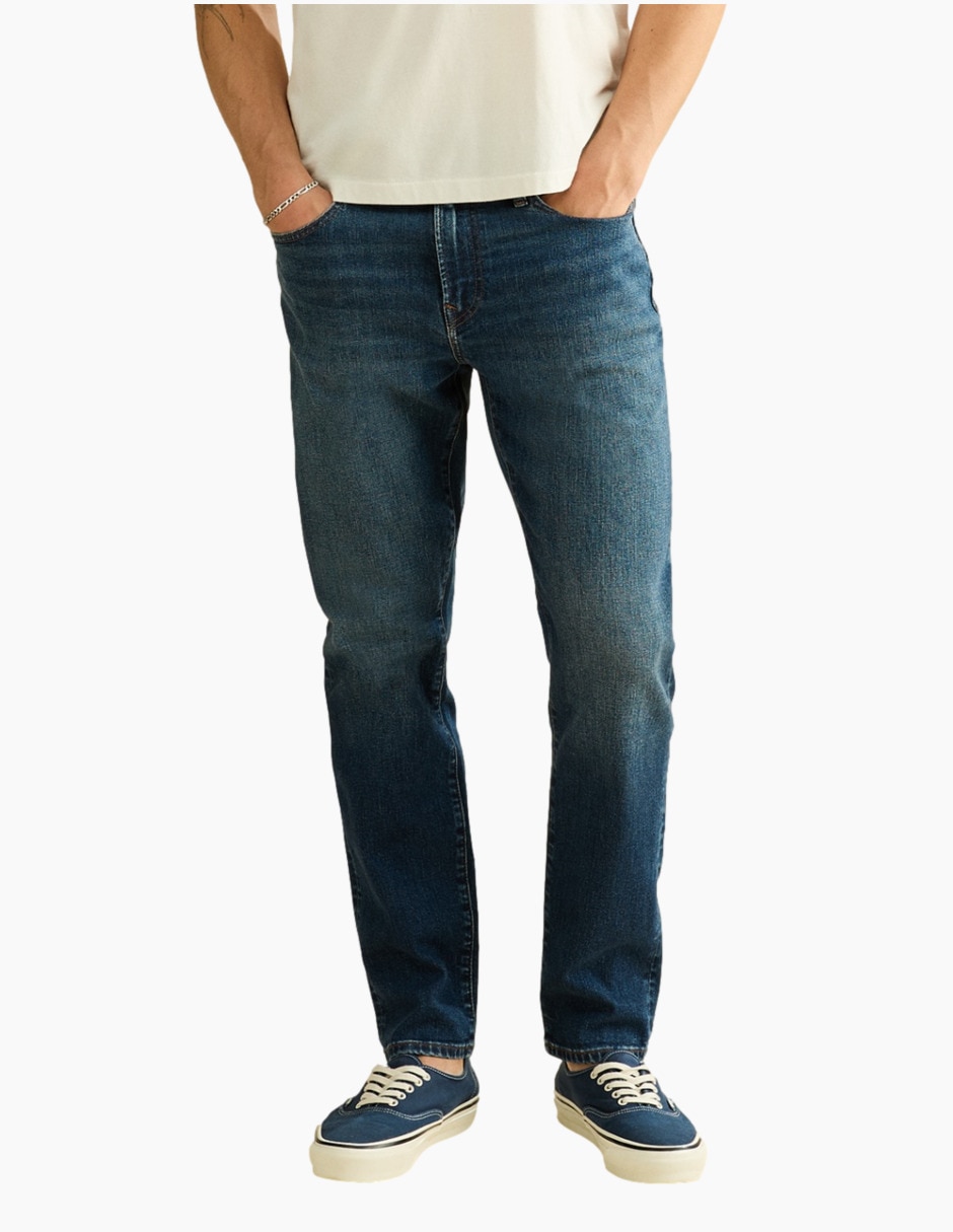 Jeans recto lavado obscuro para hombre Jeans recto lavado obscuro para hombre