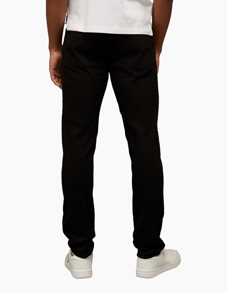 Jeans straight lavado obscuro para hombre 4