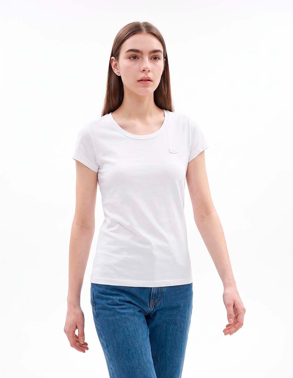 Playera manga corta cuello redondo para mujer Playera manga corta cuello redondo para mujer
