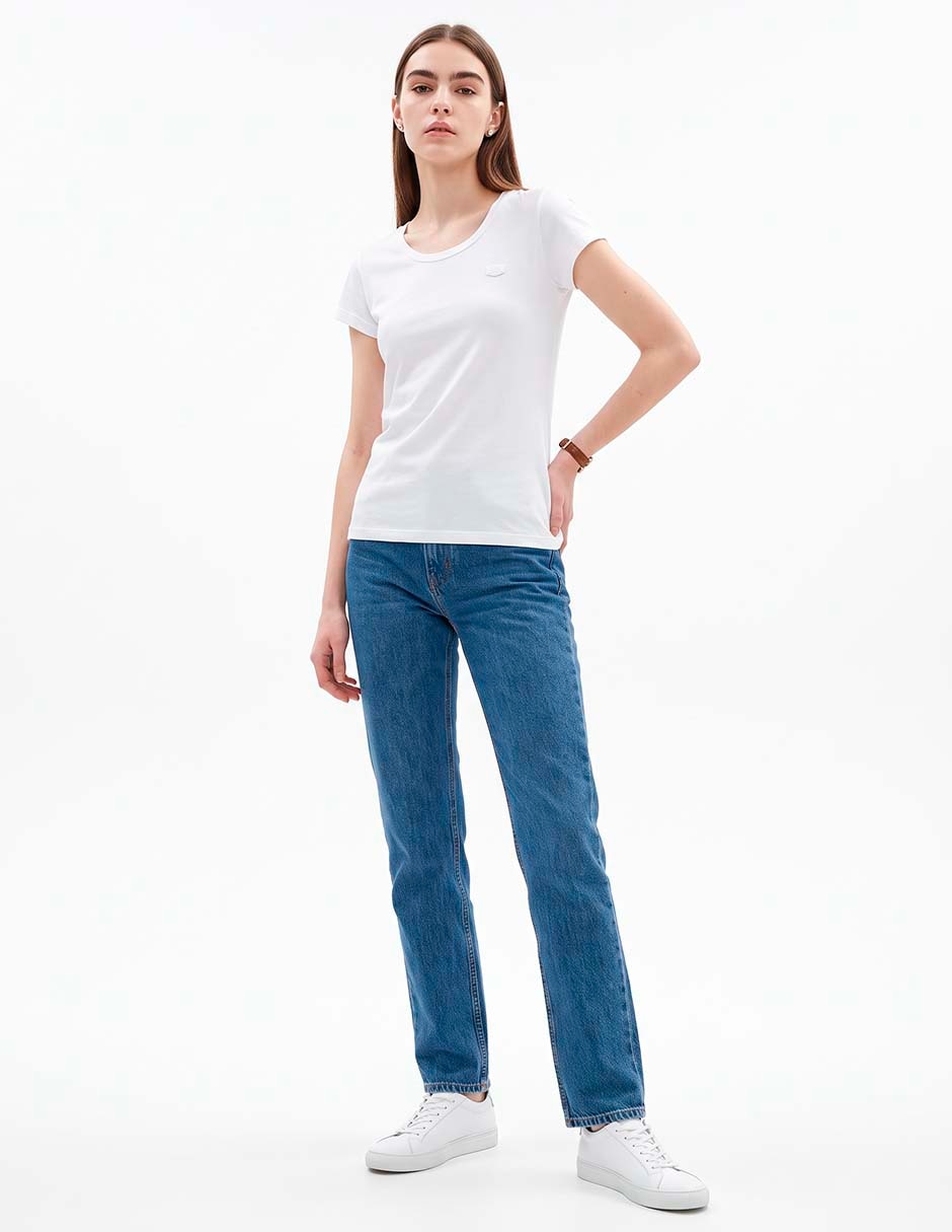 Playera manga corta cuello redondo para mujer 3
