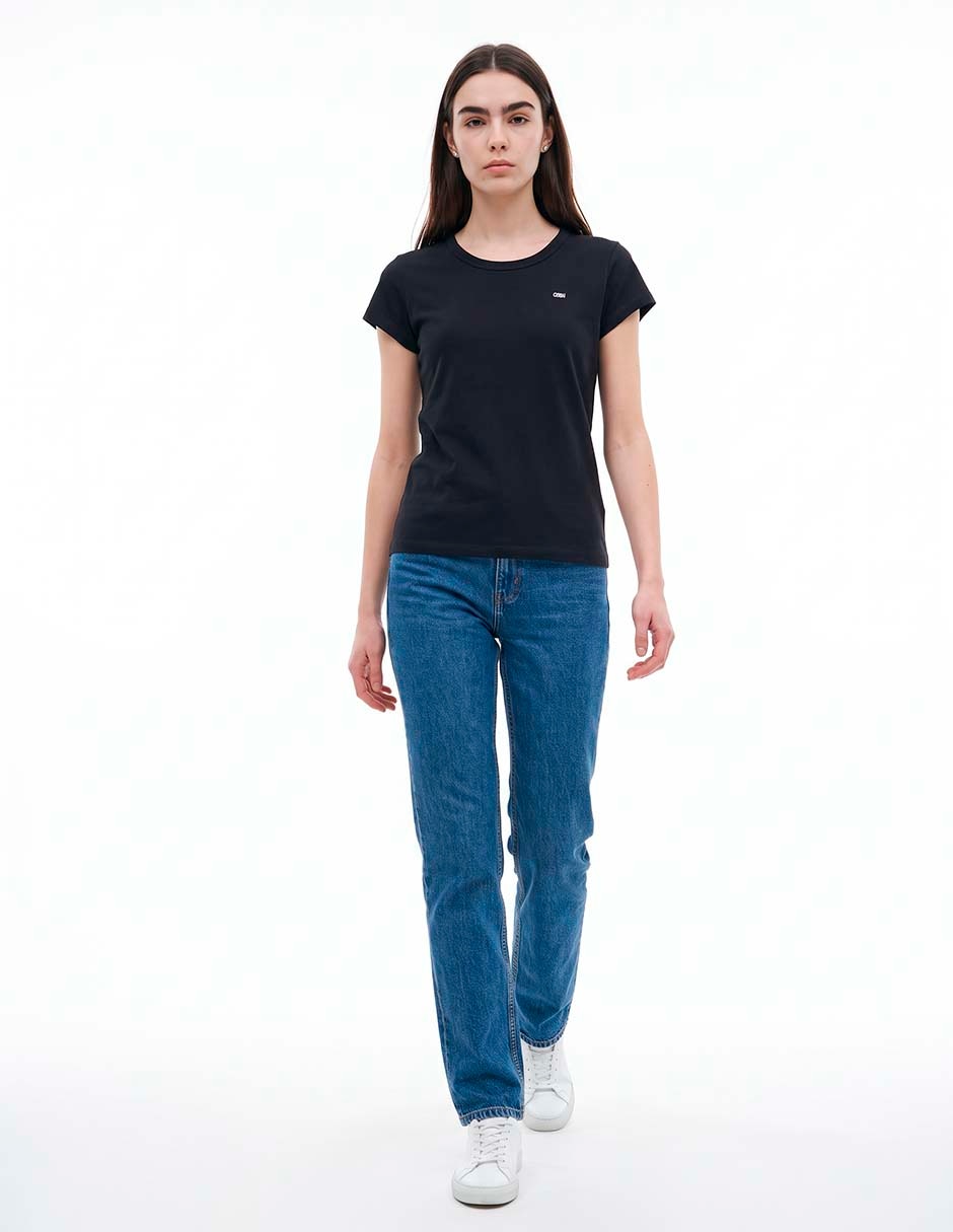 Playera manga corta cuello redondo para mujer 3