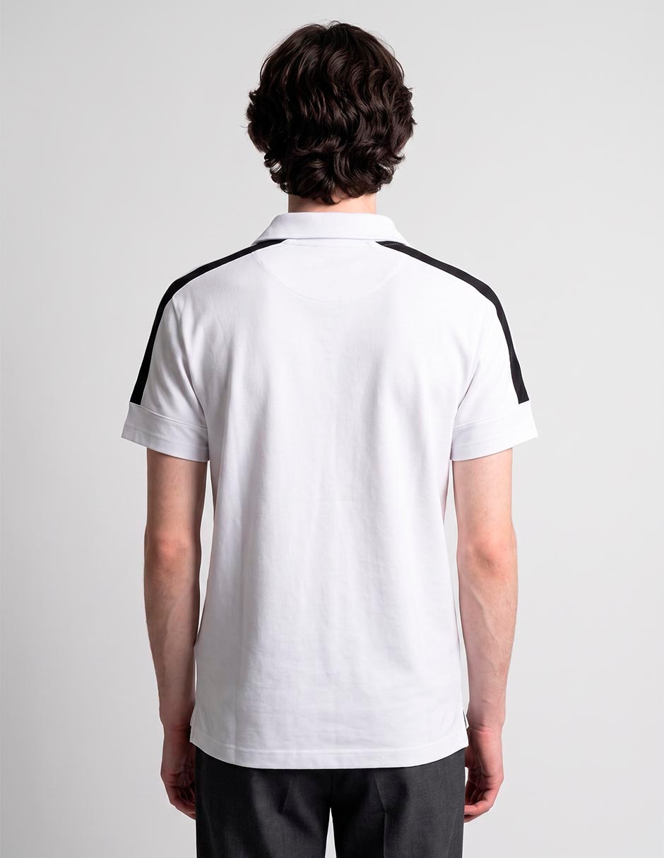 Playera tipo polo silver plate para hombre