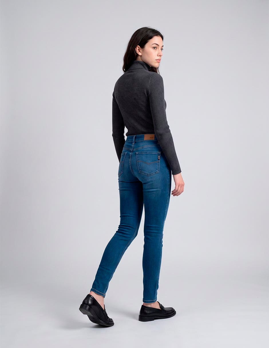 Jeans slim cintura alta para mujer 2