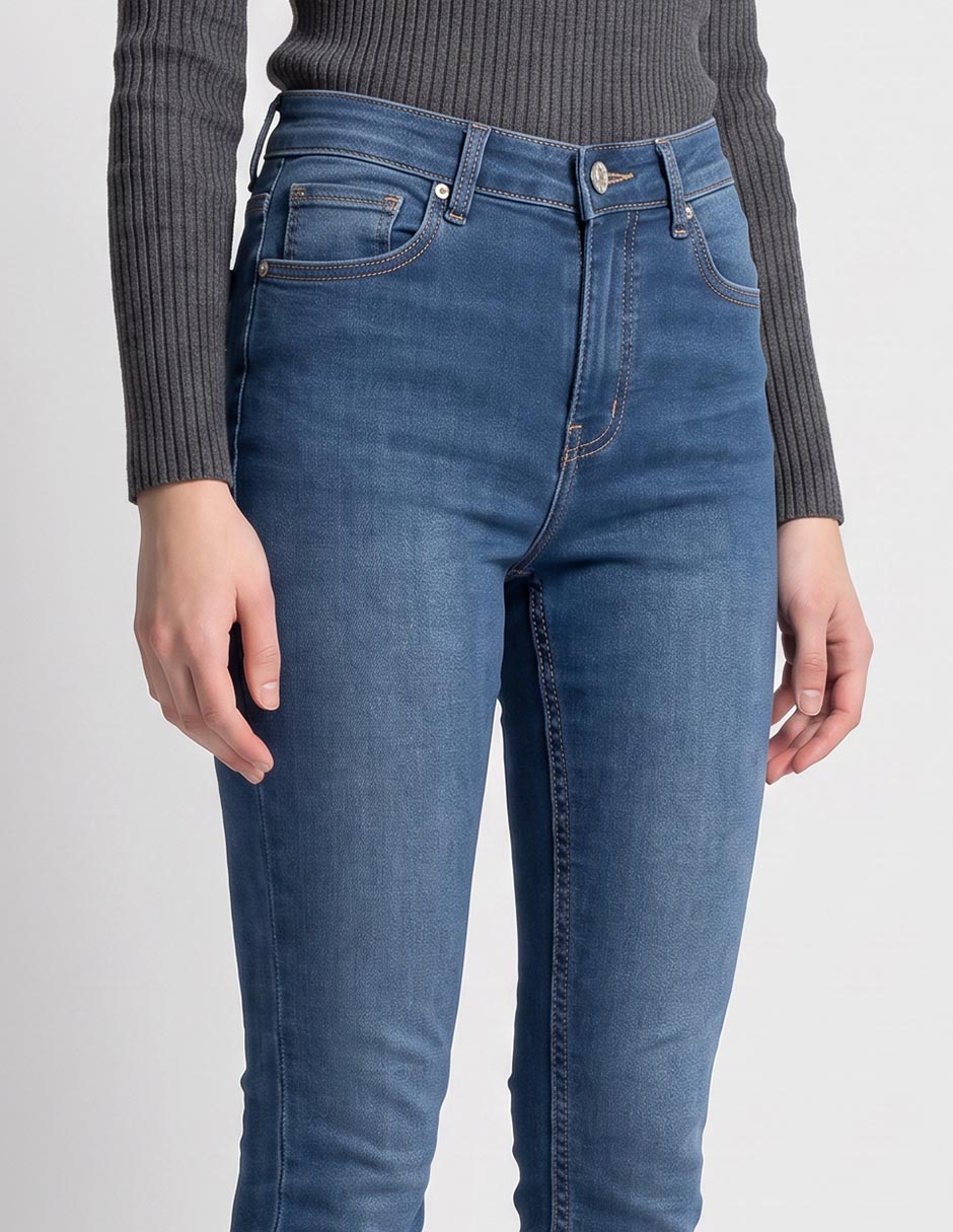 Jeans slim cintura alta para mujer 4