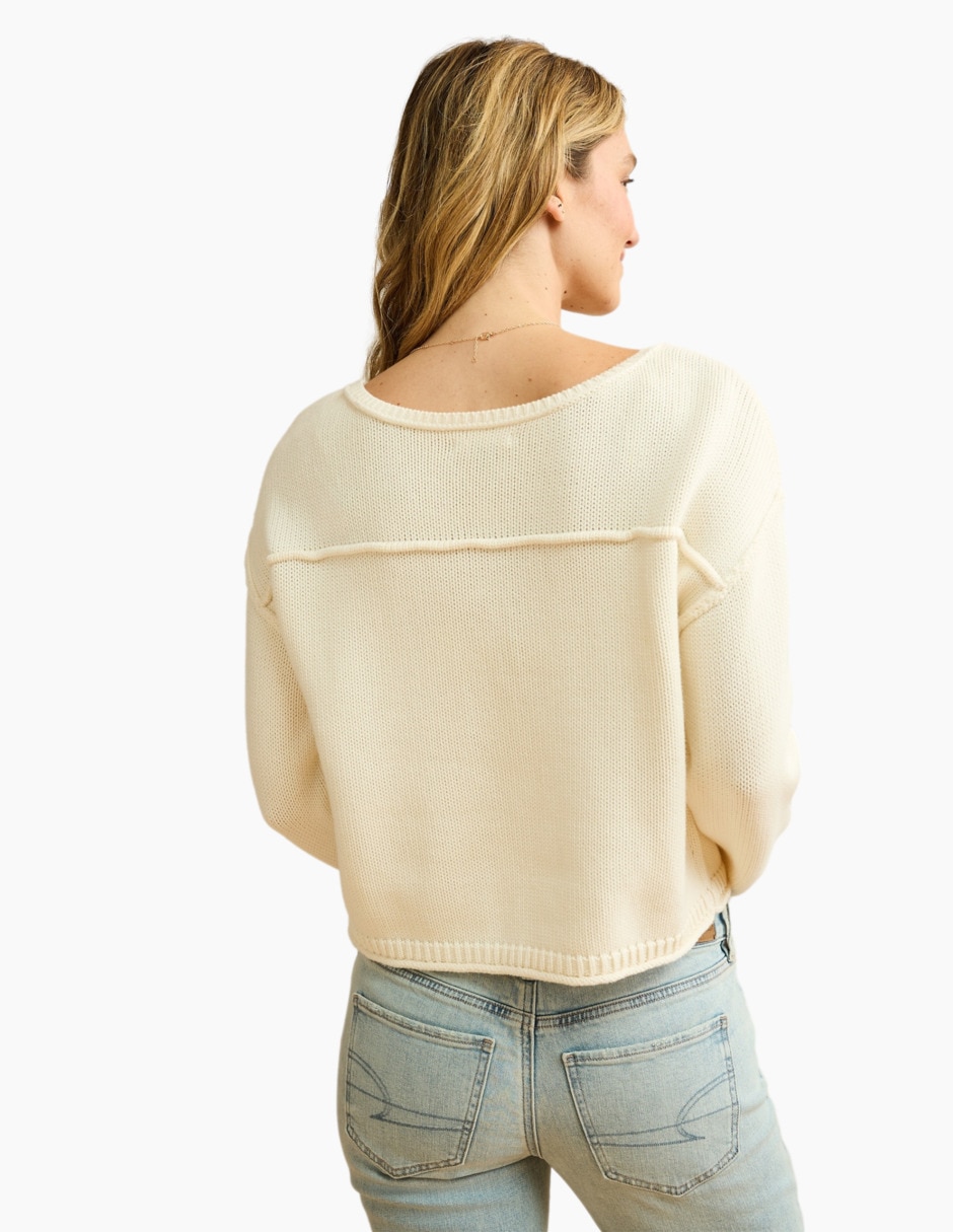 Suéter cuello redondo para mujer 4