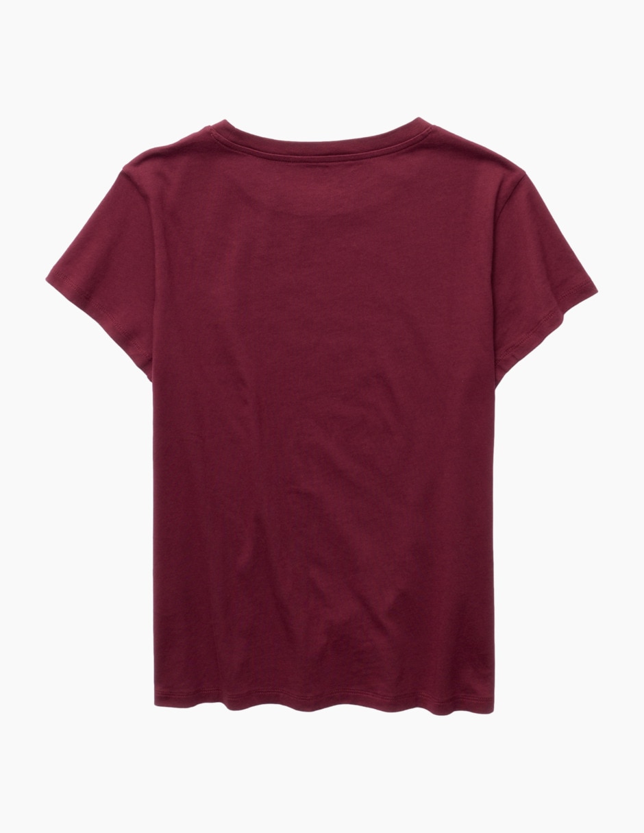 Manga corta tees cuello redondo para mujer 4