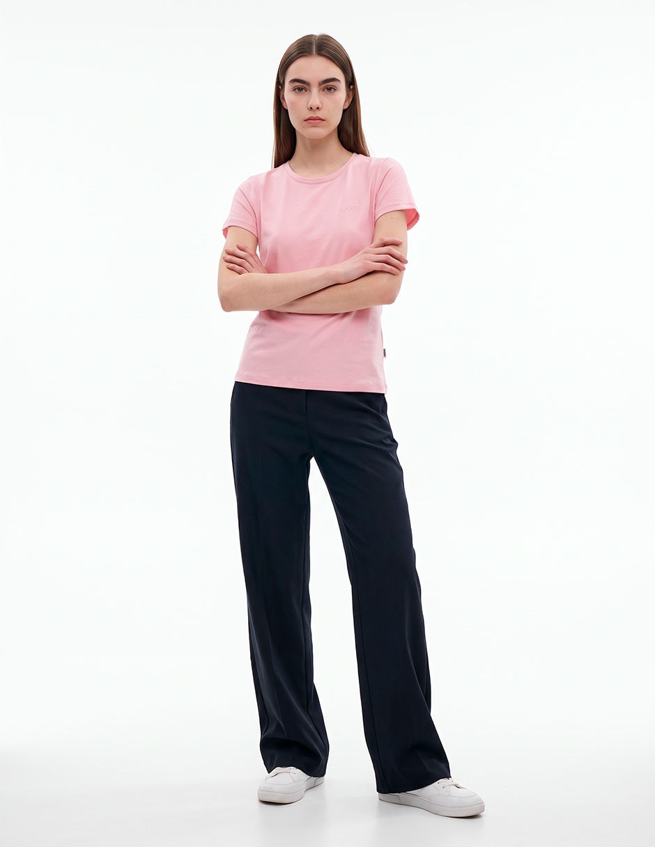 Playera manga corta cuello redondo para mujer Playera manga corta cuello redondo para mujer