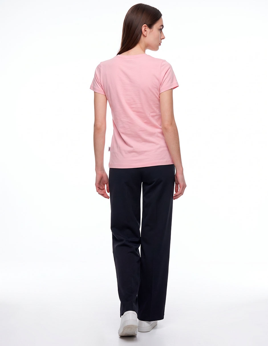 Playera manga corta cuello redondo para mujer 3