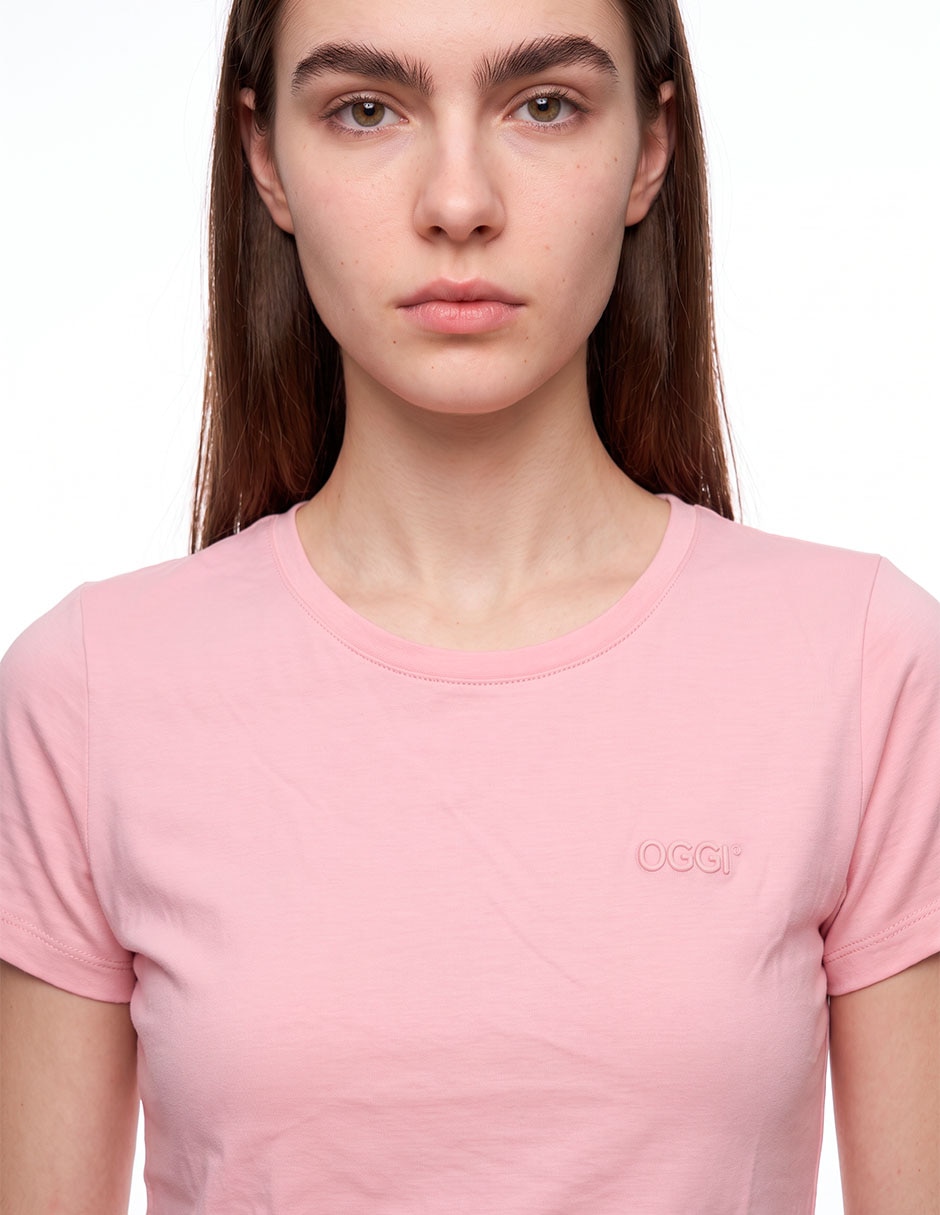 Playera manga corta cuello redondo para mujer 2