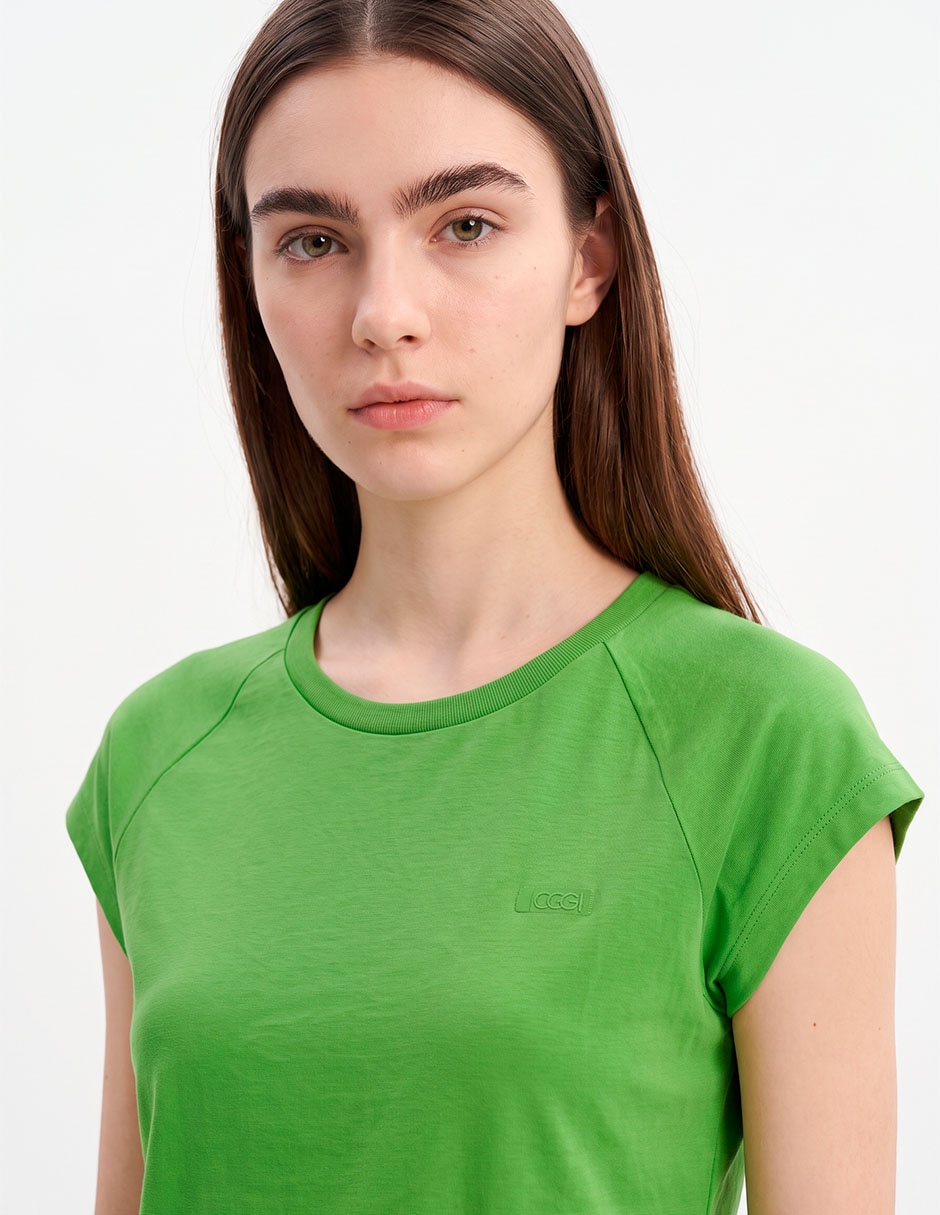 Playera manga corta cuello redondo para mujer 2
