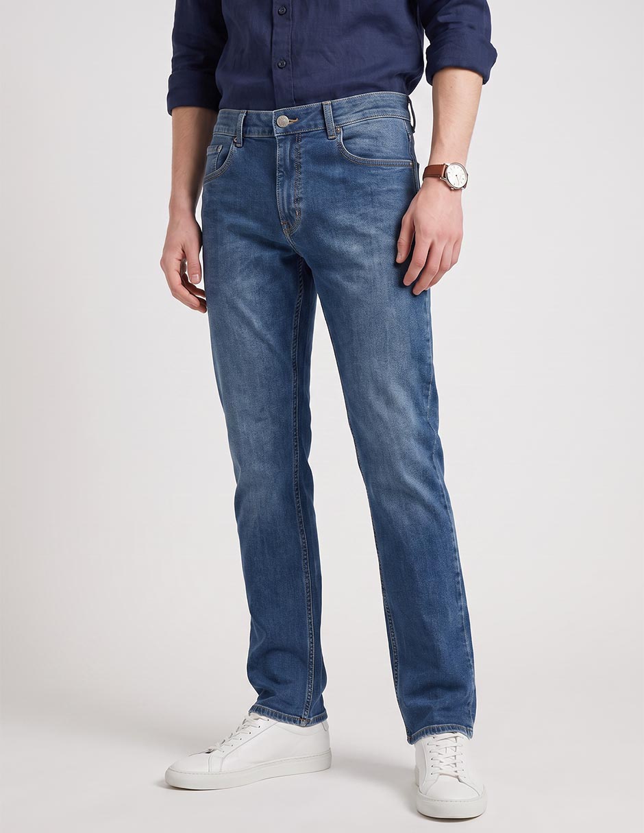 Jeans straight lavado stone wash para hombre Jeans straight lavado stone wash para hombre
