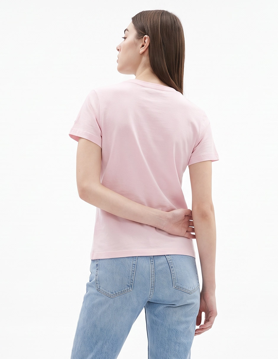 Playera manga corta cuello redondo para mujer 2