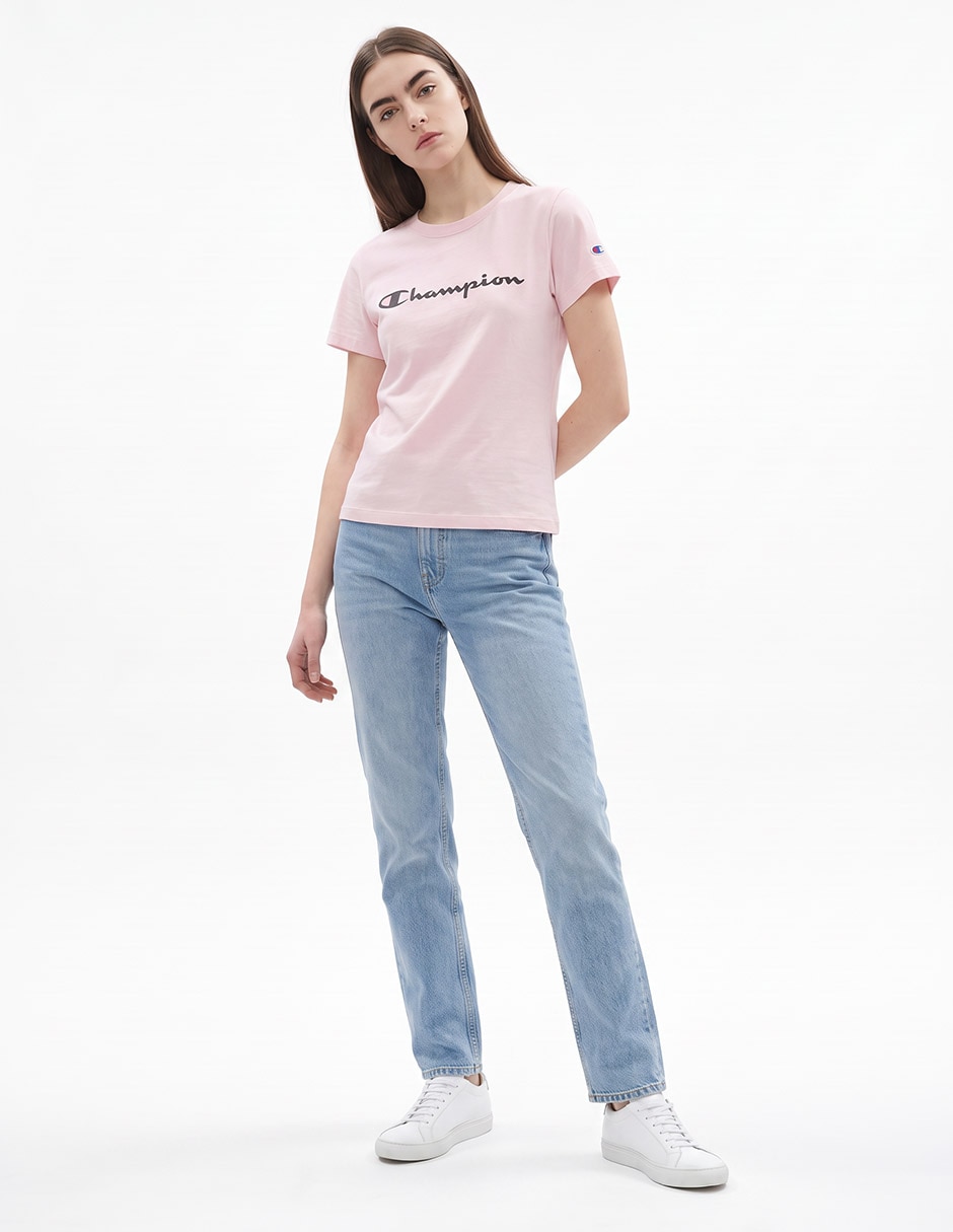 Playera manga corta cuello redondo para mujer 3