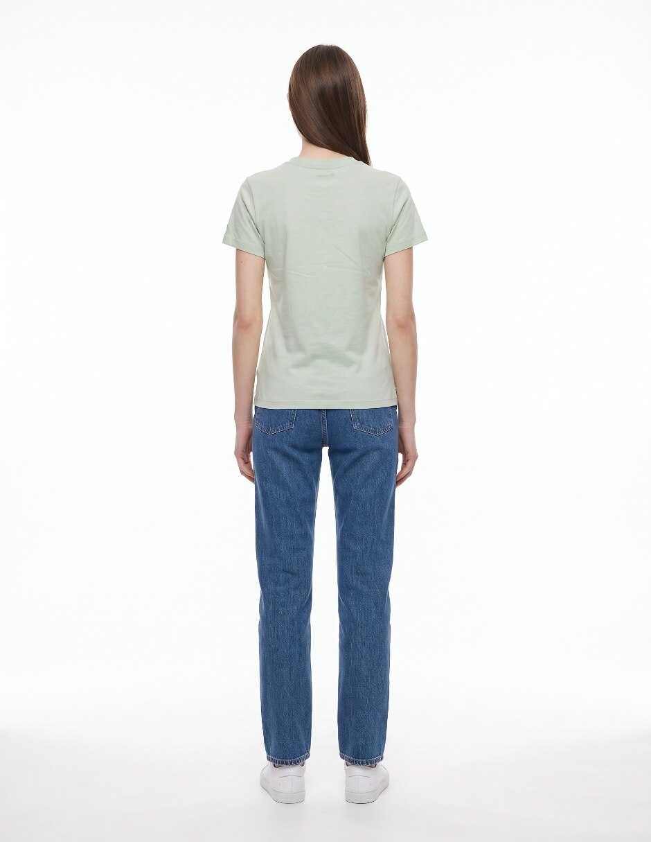 Playera manga corta cuello redondo para mujer 2