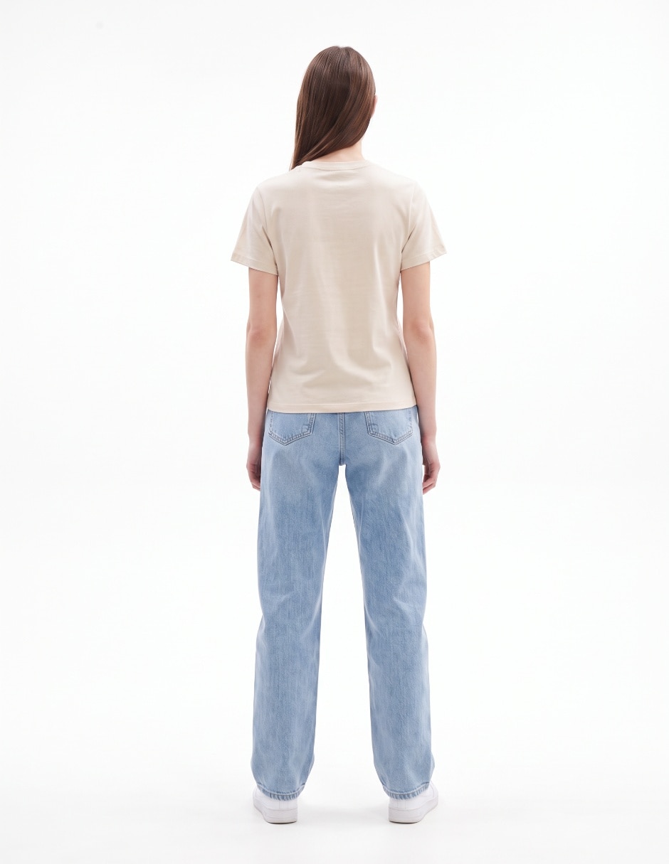 Playera manga corta cuello redondo para mujer 2