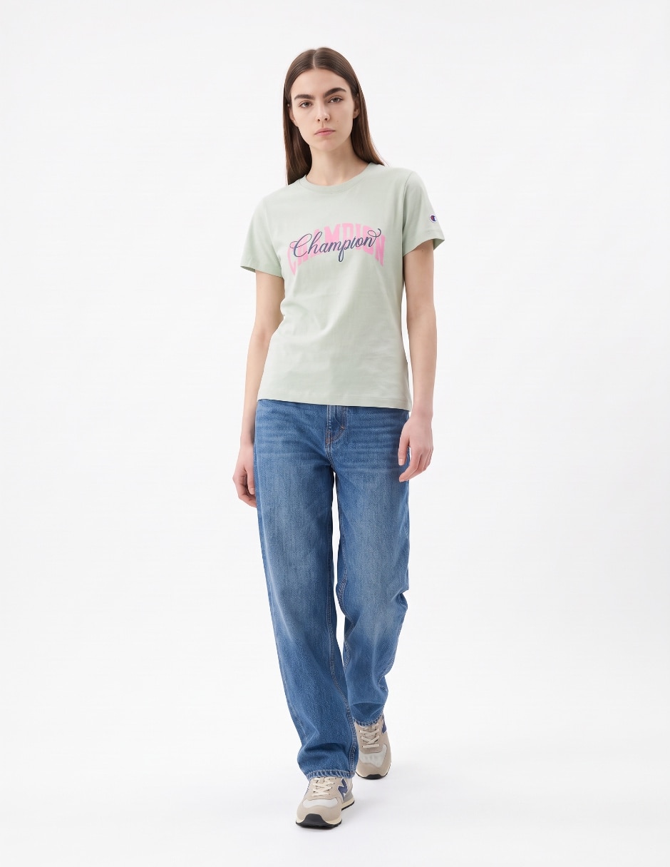Playera manga corta cuello redondo para mujer Playera manga corta cuello redondo para mujer