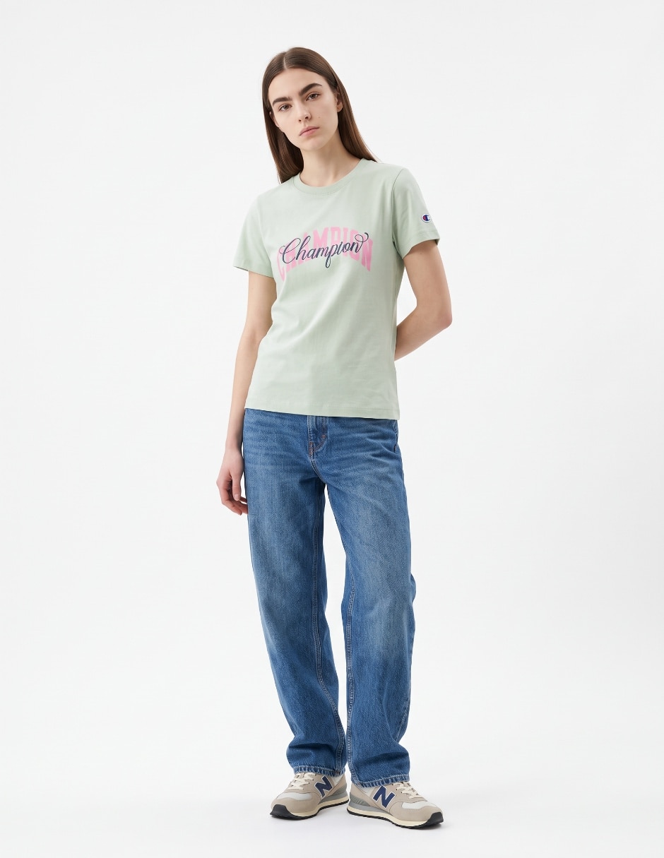 Playera manga corta cuello redondo para mujer 3