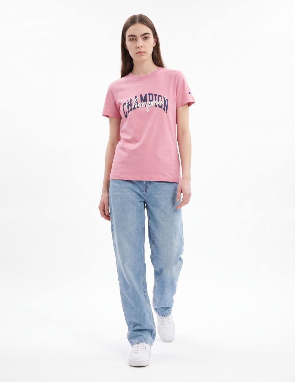 Playera manga corta cuello redondo para mujer 4