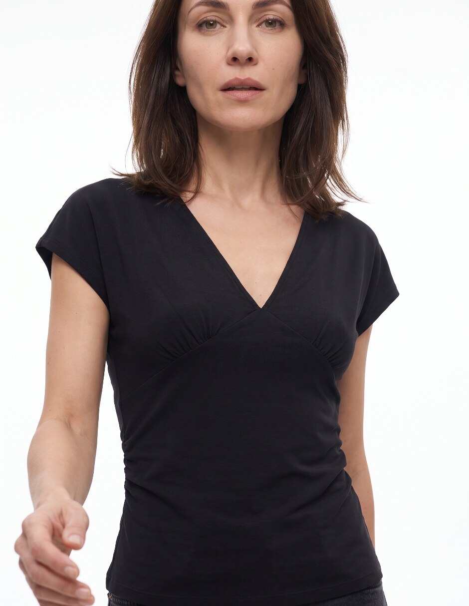 Blusa manga corta para mujer 4