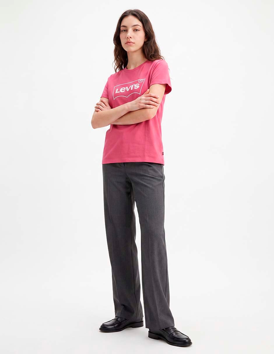 Playera manga corta cuello redondo para mujer