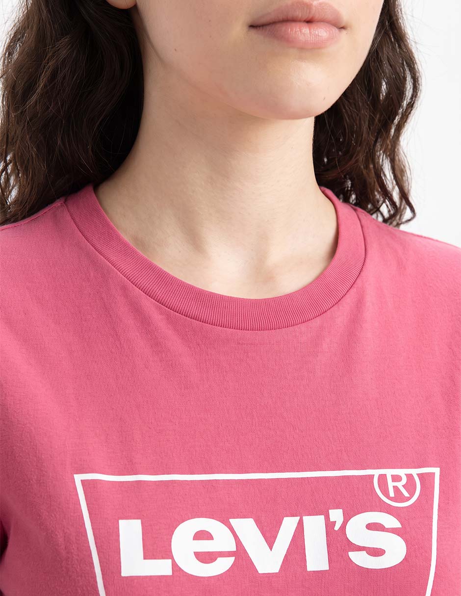 Playera manga corta cuello redondo para mujer