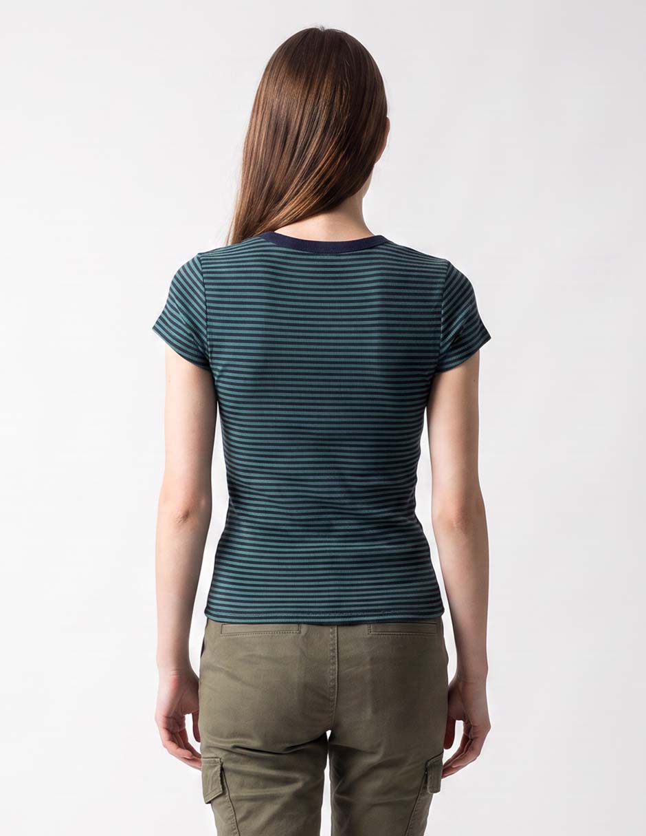 Playera manga corta cuello redondo mujer 4