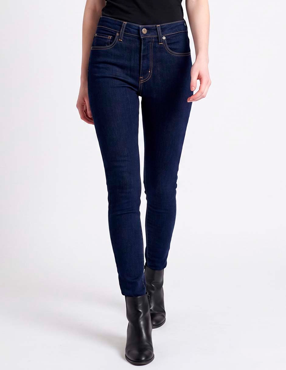 Jeans skinny corte media cintura para mujer