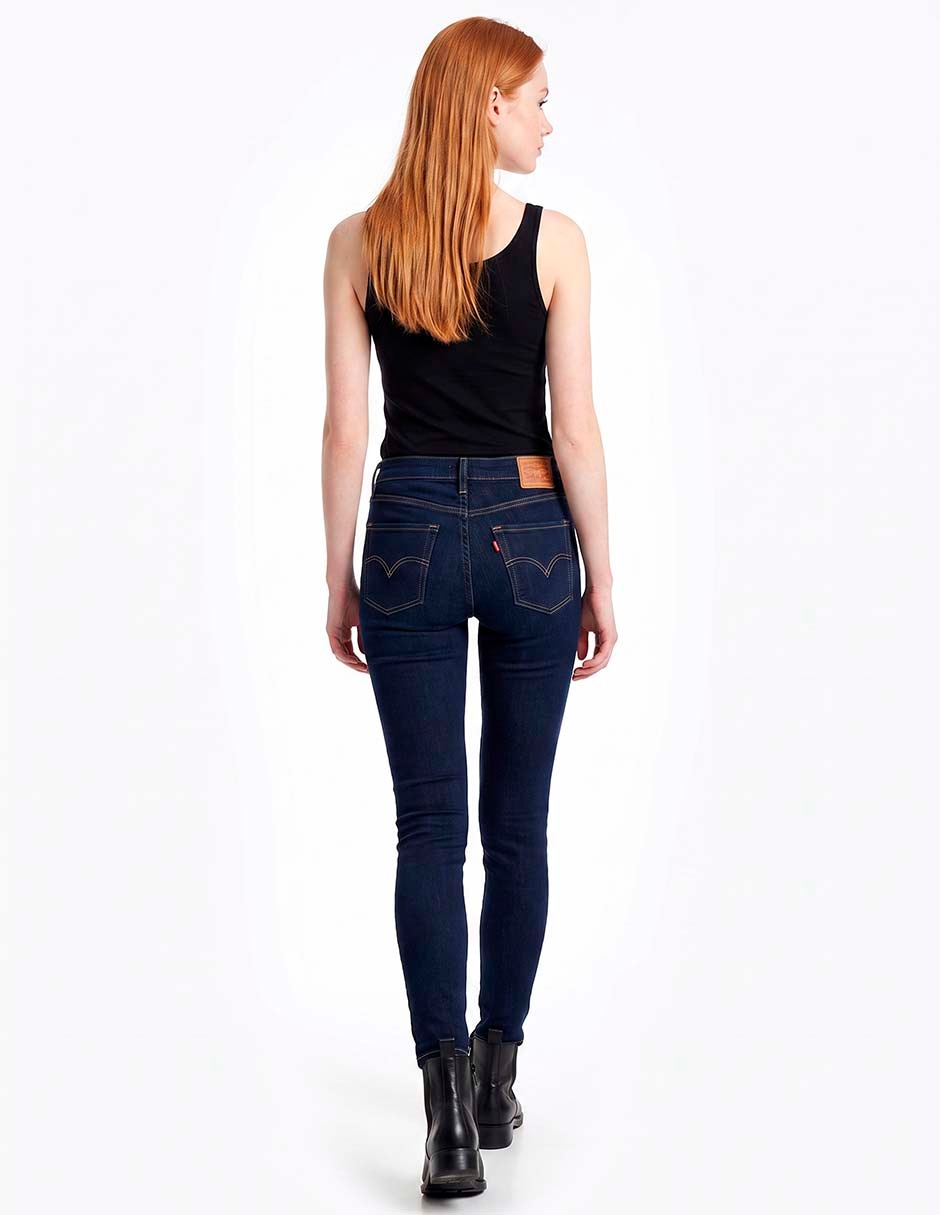 Jeans skinny corte media cintura para mujer