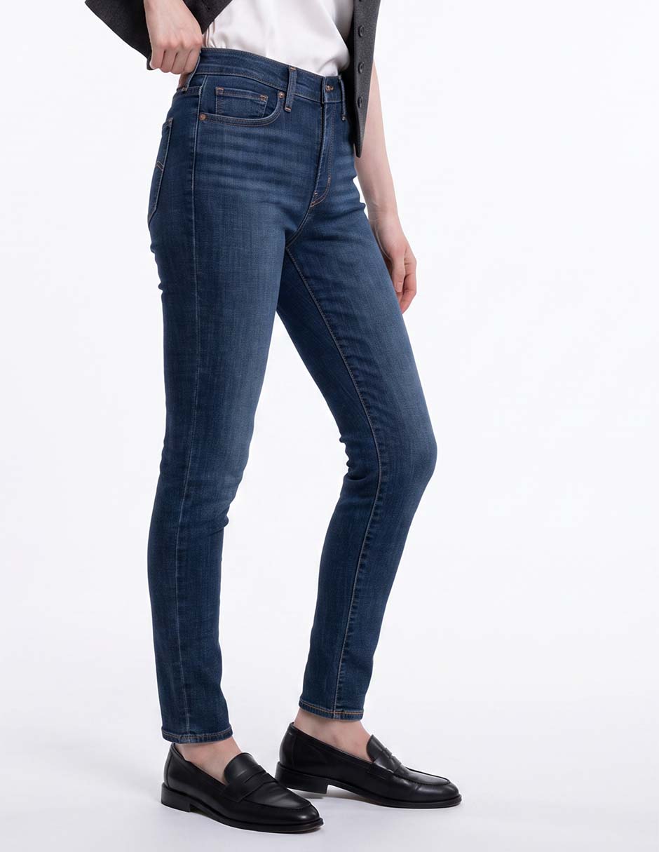 Jeans skinny corte media cintura para mujer