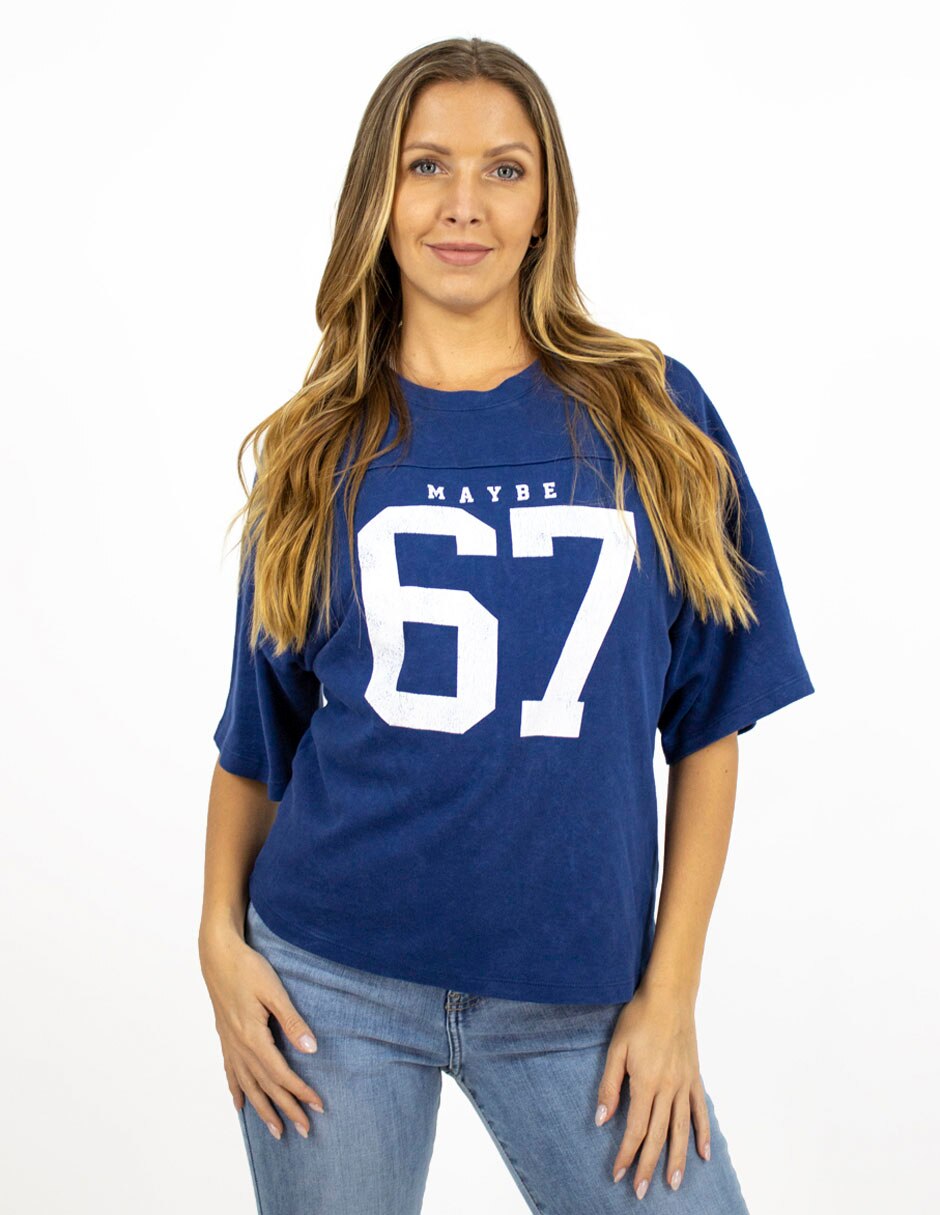 Playera manga corta cuello redondo para mujer 1