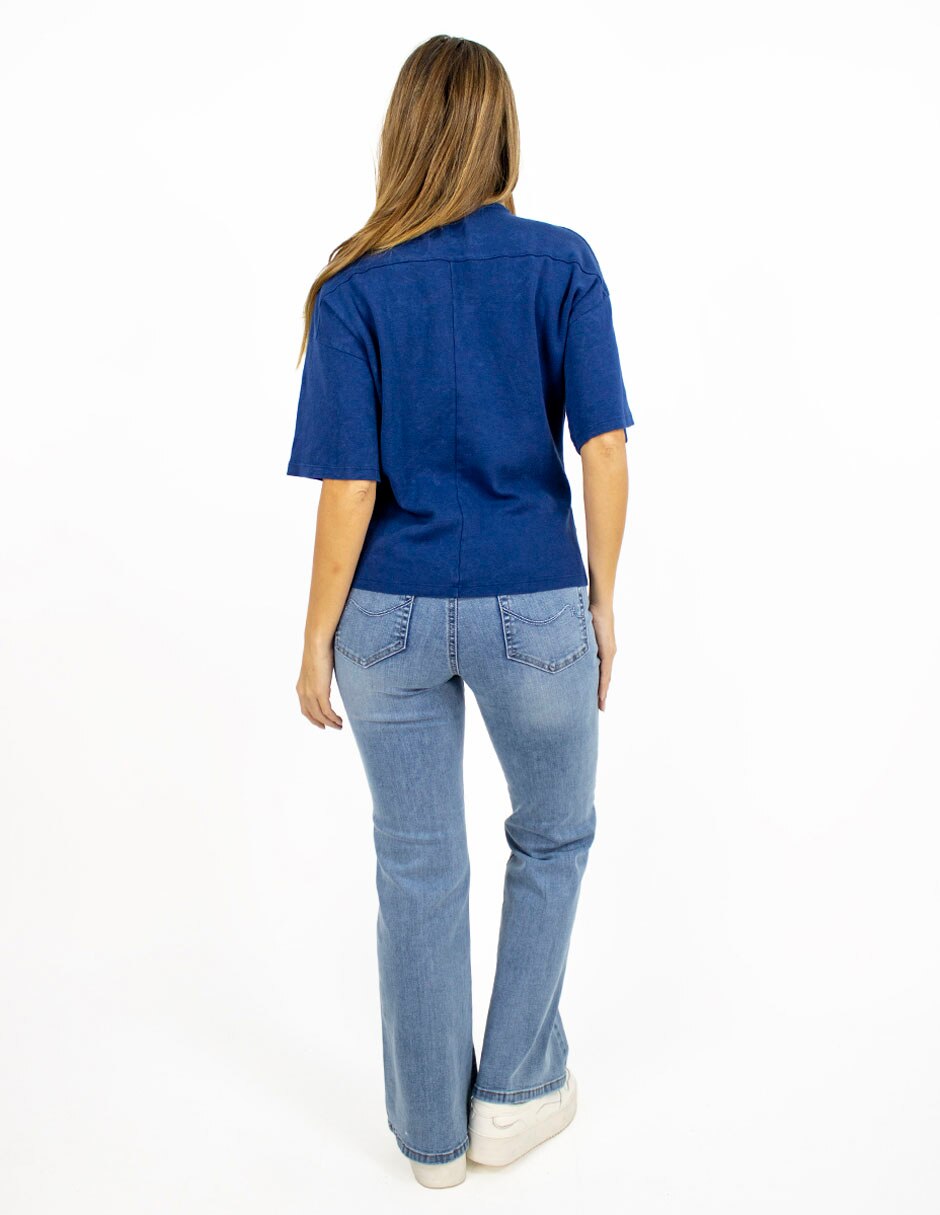 Playera manga corta cuello redondo para mujer 2